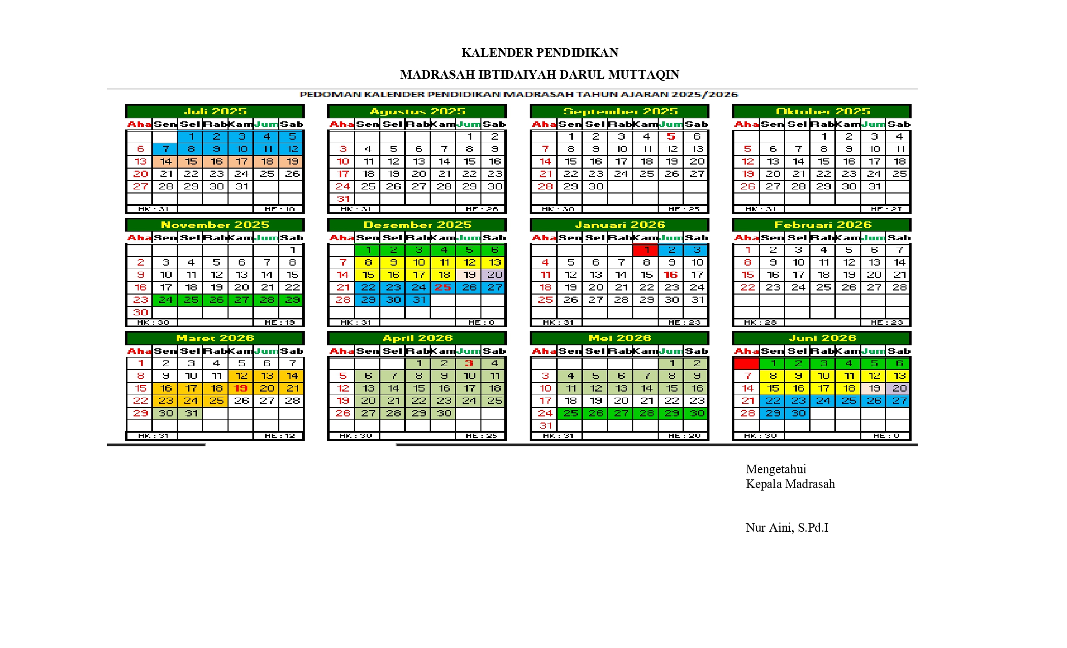 Kaldik MI Darul Muttaqin